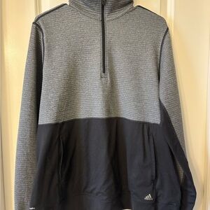 Adidas Black and Gray Quarter Zip